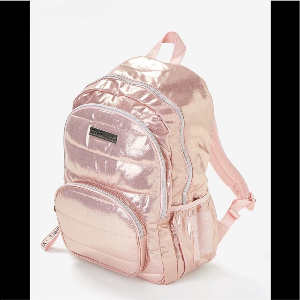 Justice Rose Gold Backpack